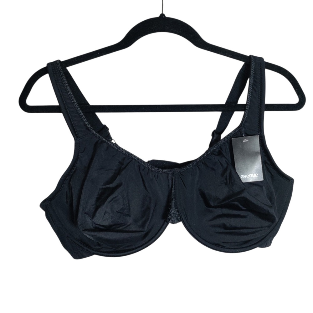 Avenue Body Smooth Caress Black Underwire Bra 42DDD